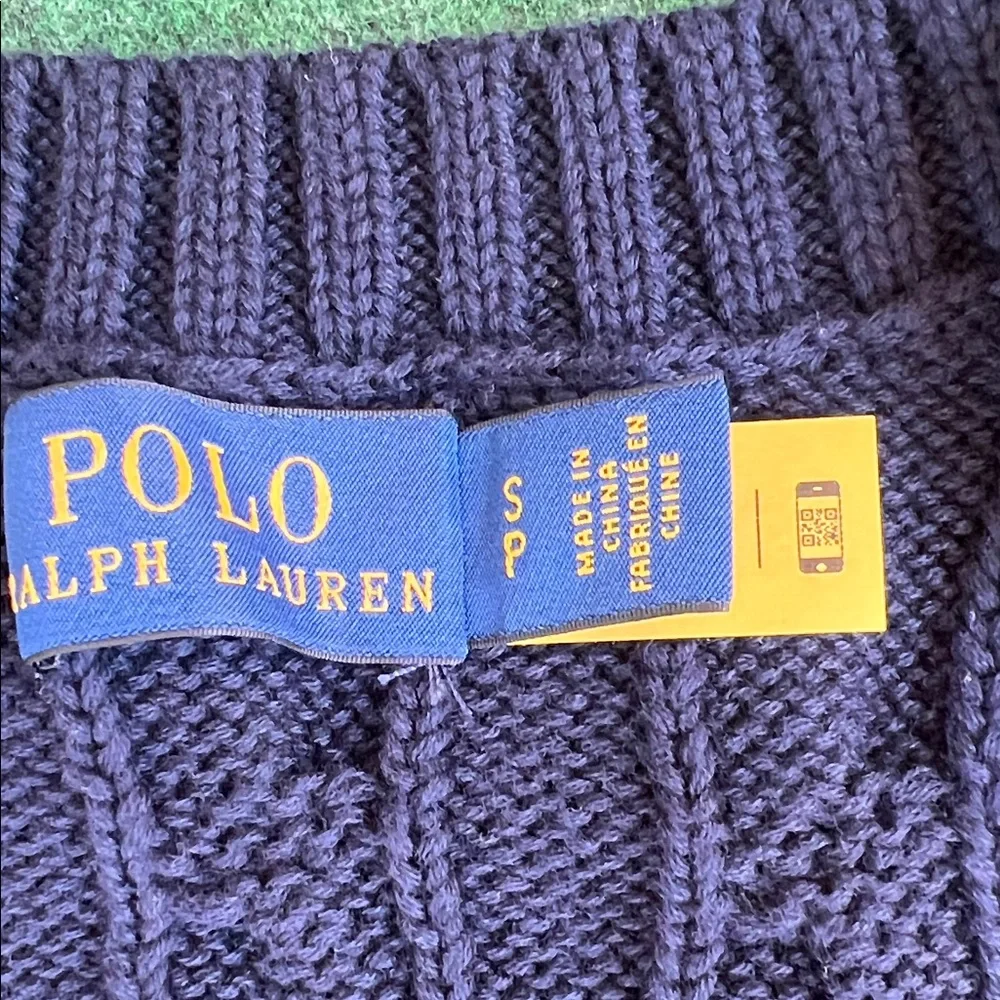 Polo by Ralph Lauren Dark Blue V-Neck Sweater Vest - Picture 2 of 5